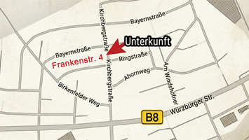Karte Unterkunft Uettingen Frankenstr. 4